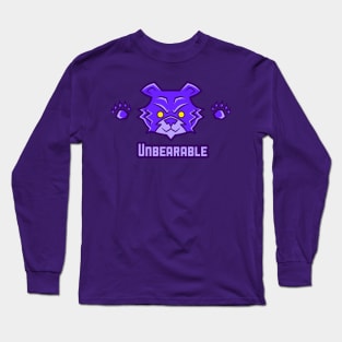 Purple Unbearable - Purple Bear With Claws Long Sleeve T-Shirt